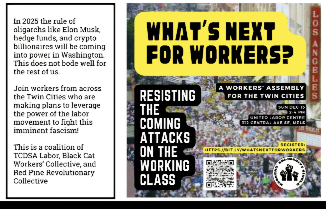 A flyer promoting the assembly